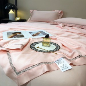 Pink Pillow Slip Lyocell Flat Sheets Solid Color Comforter Quilt Duvet  Bedding Set