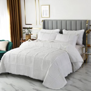 White Premium Pillowcases Embroidered Pure Cotton Bedspread