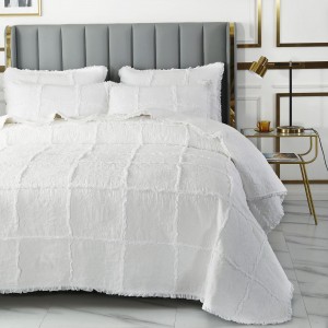 White Premium Pillowcases Embroidered Pure Cotton Bedspread