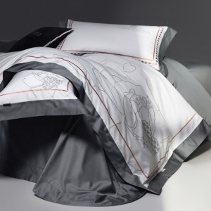 High grade long-staple cotton light luxury satin pure cotton printing bed sheet quilt cover white bedding set