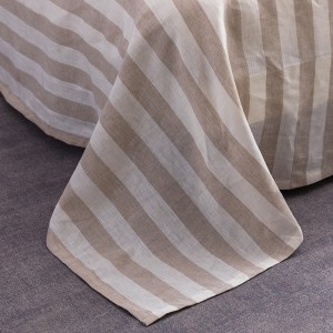 Khaki Bed Sheet Organic Home Textile Comforter Set  Luxury Quality Pillow Slip Jacquard Linen Bedding