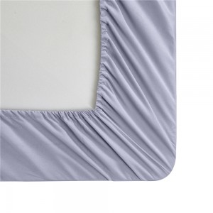 Blue Purple Home Textile Brushed Fitted Sheet Solid Color Pillowcase Polyester Bed Sheets