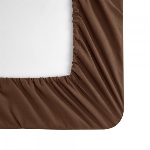 Solid Color Coffee Home Textile King Size Coverlets Printed Pillowcase Polyester Bed Sheets