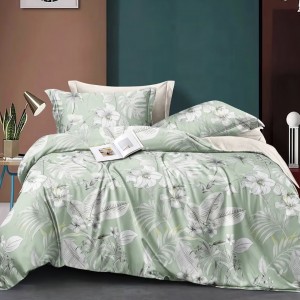 Customized Bed Sheet Comforter Sanding Pillowcases White Printing Polyester Duvet Cover Set