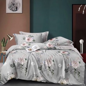 Customized Bed Sheet Comforter Sanding Pillowcases White Printing Polyester Duvet Cover Set