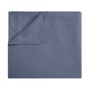 Solid Color Gray Blue Brushed Microfiber Coverlets Plain Printed Pillowcase Polyester Bed Sheets