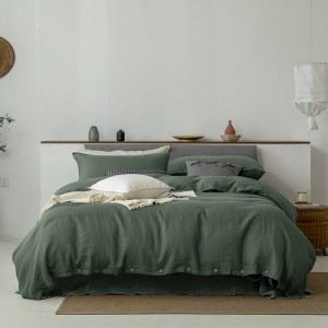 Green Hotel Home Comforter Set Home Textile Fitted Sheets Luxury Quality Pillow Cover Linen Bedding