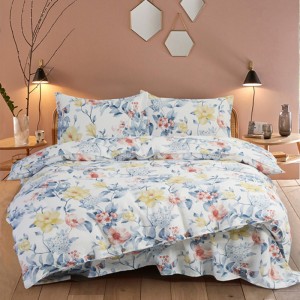 High-Grade Quilt Cover Flower Printed Fitted Sheets Home Textile Pillowcases Linen Bedding