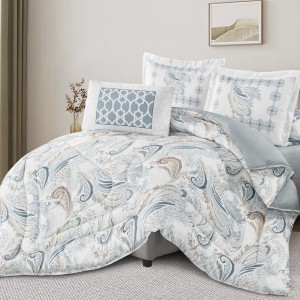 High-Quality Polyester Coverlets Quilted Bedspread Pillowcases Grey Comforter Set