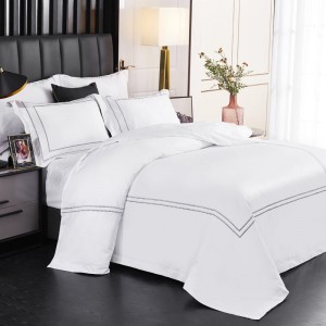 Cotton Duvet Cover Embroidered Pillow Cover Home Textile Flat Sheets Hotel Bedding Set