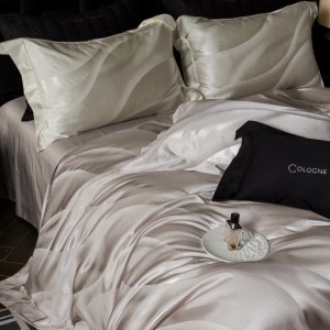 High quality 100s cotton bed sheet white plain color bedding set supplier