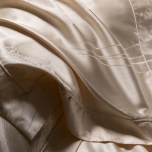 High quality 100% cotton 4 pcs jacquard bed sheet beige bedding set supplier