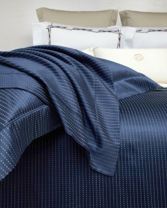 Blue 100% pure pima cotton bedding yarn-dyed jacquard four-piece set luxury bedding set