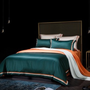 100s pima cotton solid color yarn-dyed bedding set