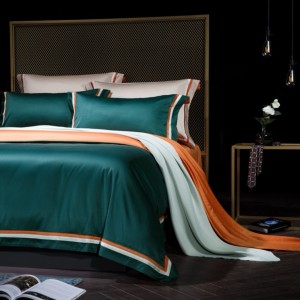 100s pima cotton solid color yarn-dyed bedding set