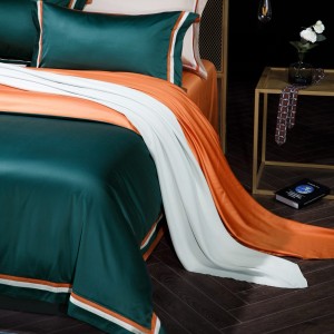 100s pima cotton solid color yarn-dyed bedding set