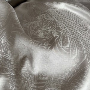 Luxury 4 pcs home textiles grey bed sheet jacquard bedding set supplier