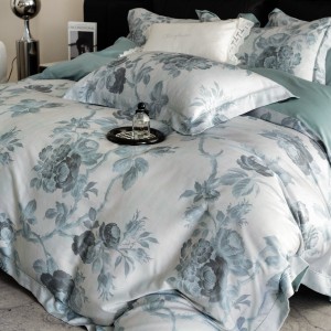 100-count Tencel cotton digital printing green high quality four-season use bedding set