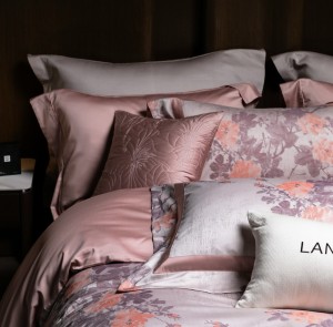 100s Egyptian long-staple cotton pink color-woven jacquard quit cover bedding set