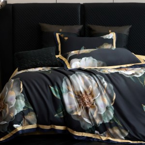 Premium 100s long-staple cotton digital printing comforter cover four pieces bedding set