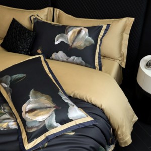 Premium 100s long-staple cotton digital printing comforter cover four pieces bedding set