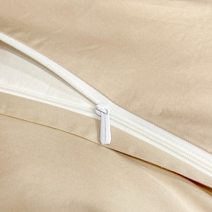 Beige light luxury long-staple cotton exquisite embroidery 4 pcs bedding set