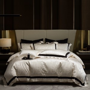 Luxury jacquard 4 pcs home textiles sliver duvet cover 100s Australian cotton bedding set supplier