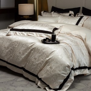 Luxury jacquard 4 pcs home textiles sliver duvet cover 100s Australian cotton bedding set supplier