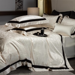 Luxury jacquard 4 pcs home textiles sliver duvet cover 100s Australian cotton bedding set supplier