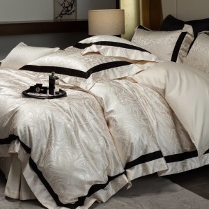 Luxury jacquard 4 pcs home textiles sliver duvet cover 100s Australian cotton bedding set supplier