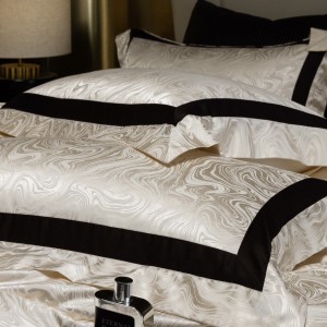 Luxury jacquard 4 pcs home textiles sliver duvet cover 100s Australian cotton bedding set supplier