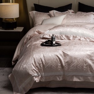 Luxury jacquard 4 pcs home textiles sliver duvet cover 100s Australian cotton bedding set supplier