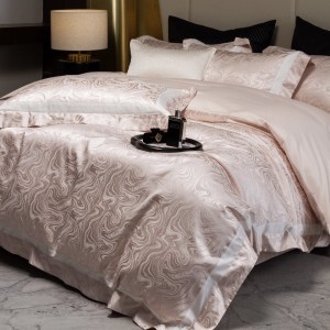 Luxury jacquard 4 pcs home textiles sliver duvet cover 100s Australian cotton bedding set supplier