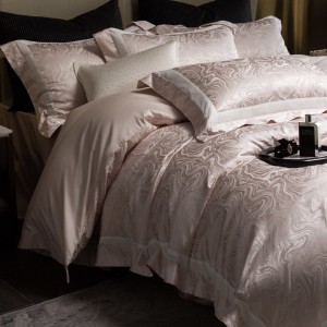 Luxury jacquard 4 pcs home textiles sliver duvet cover 100s Australian cotton bedding set supplier