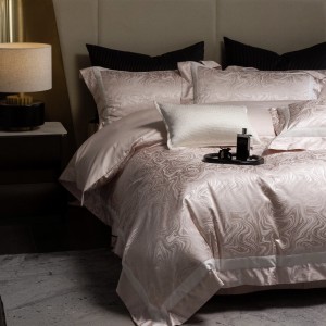 Luxury jacquard 4 pcs home textiles sliver duvet cover 100s Australian cotton bedding set supplier