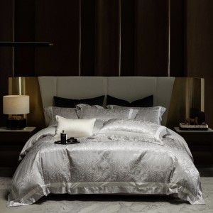 Luxury jacquard 4 pcs home textiles sliver duvet cover 100s Australian cotton bedding set supplier