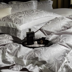 Luxury jacquard 4 pcs home textiles sliver duvet cover 100s Australian cotton bedding set supplier