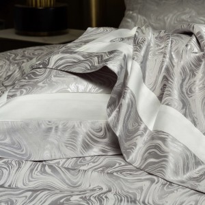 Luxury jacquard 4 pcs home textiles sliver duvet cover 100s Australian cotton bedding set supplier