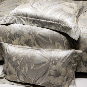 Luxury tencel cotton high eng grey yarn-dyed jacquard comfort bedding set