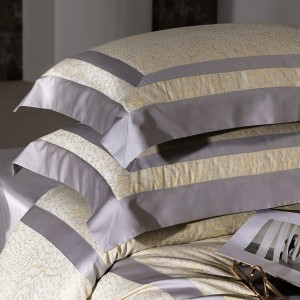 Lyocell Tencel yarn-dyed jacquard Champagne gold Australian cotton high-end bedding set