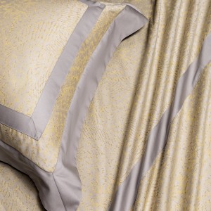 Lyocell Tencel yarn-dyed jacquard Champagne gold Australian cotton high-end bedding set