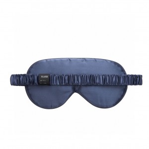 100% Mulberry Silk Blindfold Blue Home Textile Solid Color Breathable Eyepatch