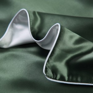 Solid Color Mulberry Silk Pillowslips Green Pillow Shams Silky Caulking Rope Envelope Pillowcase