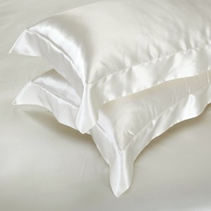 100% Mulberry Silk Bed Linen Solid Color Duvet Cover White Home Textile Luxury Bedding Set Supplier