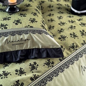 French style long staple cotton bed sheet embroidery 4 pcs home textiles bedding set