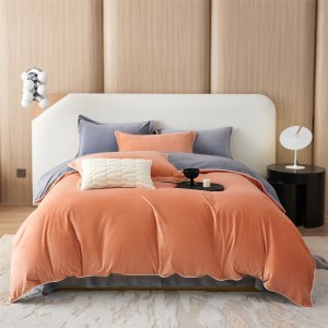 Orange Pillow Cover Exquisite Comforter Set Baby Fleece Velvet Fitted Sheet Bedding Set