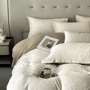 White Pillowcase Milk Fleece Duvet Cover Exquisite Bed Sheet Solid Color Bedding Set