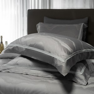 Spring and summer new Jacquard 100% Egyptian long staple cotton grey high-end bedding set