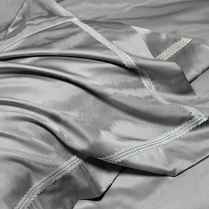 Spring and summer new Jacquard 100% Egyptian long staple cotton grey high-end bedding set