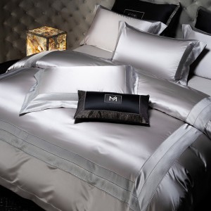 100S long-staple cotton yarn-dyed jacquard four-piece set Class A light luxury bedding set